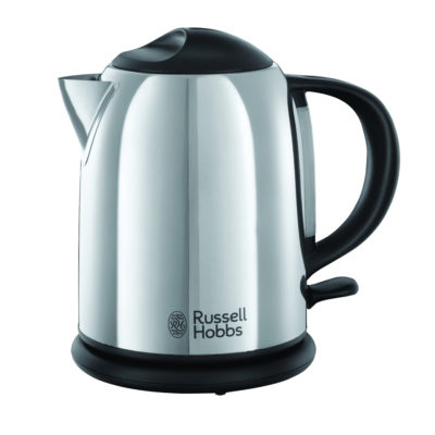 Russell Hobbs Chester Compact 1L Stainless Steel Kettle – Silver Russell Hobbs Chester Compact 1L Stainless Steel Kettle – Silver